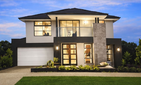 Modern residential home facade