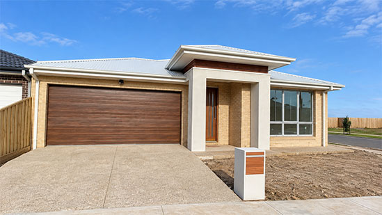 Modern residential home facade