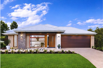 Modern residential home facade